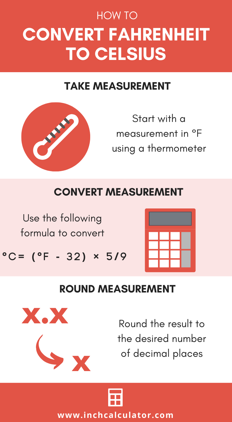 How to calculate fahrenheit to celsius formula