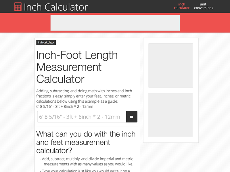 How To Add Feet And Inch Fractions | Inch Calculator