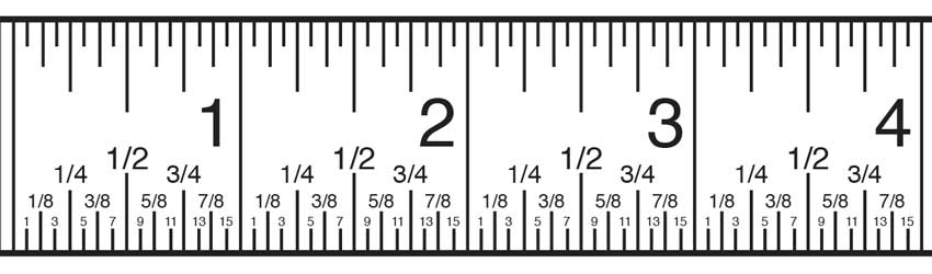 1 3 of an inch on a ruler