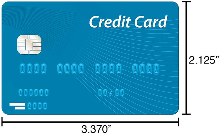 Credit cards zijn 2,125