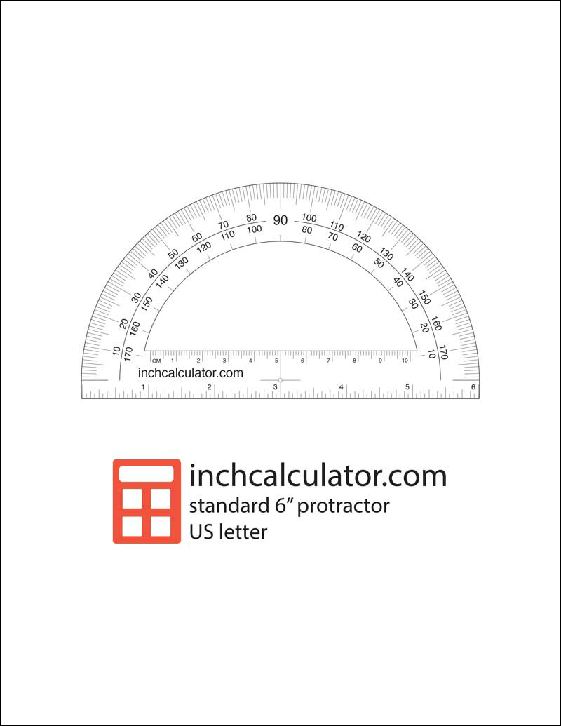 Printable Protractor Download Inch Calculator