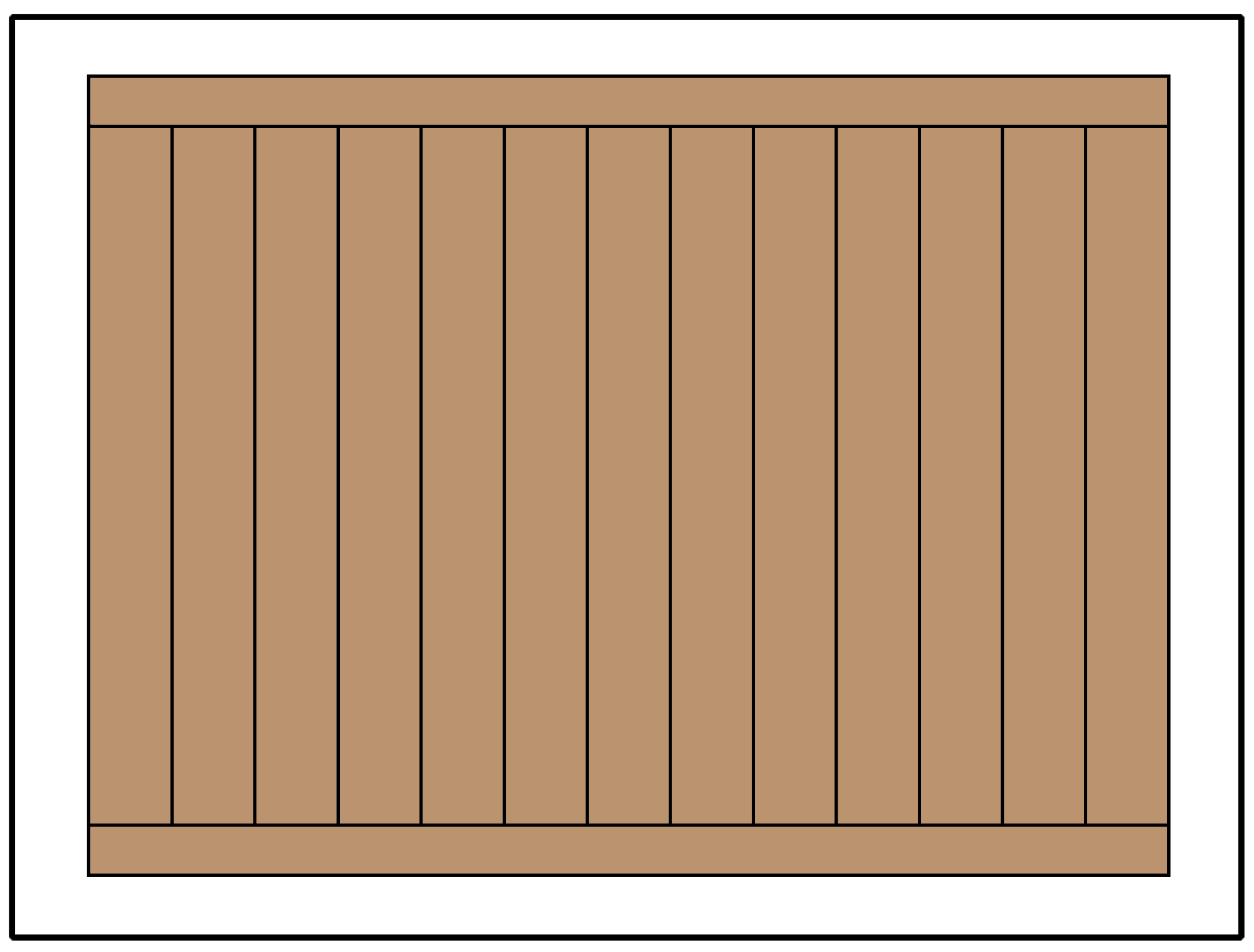 Framed style privacy fence