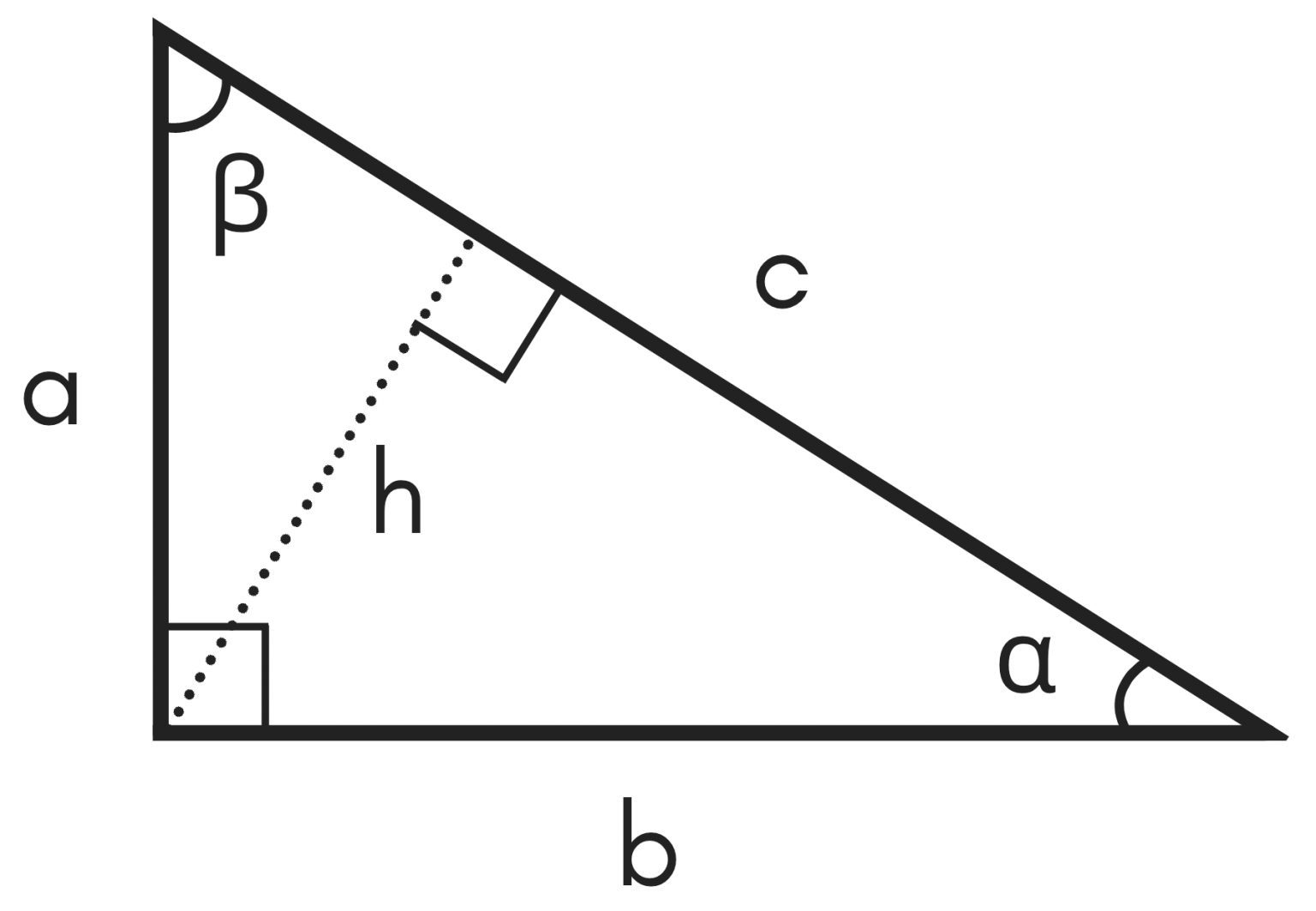 area of isosceles right triangle formula