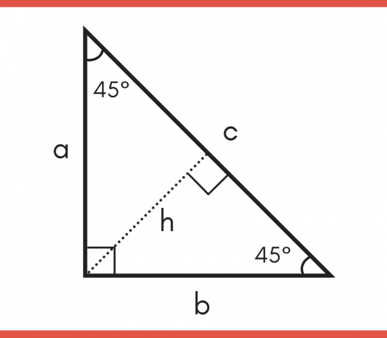 right angled isosceles triangle formula