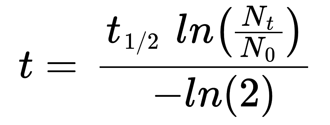 calculate half life